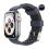 Λουράκι Σιλικόνης Ahastyle WA11 Duotone Premium Silicone Apple Watch (42/ 44/ 45mm) Σκούρο Μπλε-Μαύρο