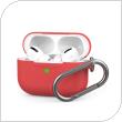 Θήκη Σιλικόνης AhaStyle PT-P1 Apple AirPods Pro Premium με Γάντζο Κόκκινο