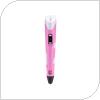 3D Pen-2 PE12 με Ανταλλακτικό Νήμα PLA 9m Ροζ (OEM)
