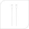 USB Cable Apple Braided MW493 USB C to USB C 60W 1m White (Bulk)