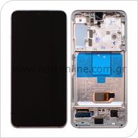 LCD with Touch Screen & Front Cover Samsung S901B Galaxy S22 5G White (Original)