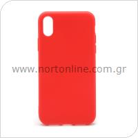 Θήκη Soft TPU inos Apple iPhone XS Max S-Cover Κόκκινο