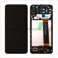 LCD with Touch Screen & Front Cover Samsung A135F Galaxy A13 4G Black (Original)