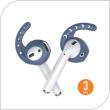 Earhooks Σιλικόνης AhaStyle PT14 Apple EarPods & Airpods Comfort Μπλε (3 ζεύγη)