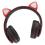 Ασύρματα Ακουστικά Κεφαλής CAT EAR CXT-B39 με LED & SD Card Cat Ears Κόκκινο