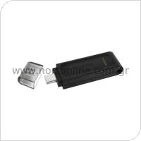 USB 3.2 Flash Disk Kingston DT70 USB C 64GB Μαύρο