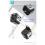 Travel Adapter Global Multi Function Devia EA206 EU, UK, US & 2xUSB A Black