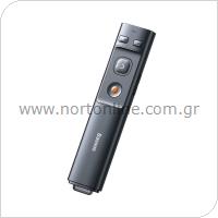 Remote Control Baseus Orange Dot with Laser Pointer & Buttons for Presentations Grey