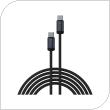 Καλώδιο Σύνδεσης USB 2.0 Devia EC646 USB C σε USB C PD 60W 1m Gracious Μαύρο