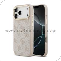 Θήκη PU Guess MagSafe Apple iPhone 17 Pro Max Hardcase Classic 4G Ροζ