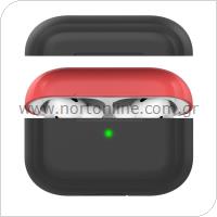Θήκη Σιλικόνης AhaStyle PT-P2 Apple AirPods Pro DuoTone Μαύρο-Κόκκινο