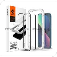 Tempered Glass Full Face Spigen Glas.tR Align Master Apple iPhone 13 Pro Max/ 14 Plus Μαύρο (2 τεμ.)