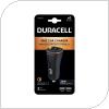 Φορτιστής Αυτοκινήτου Duracell QC3.0 30W με Διπλή Έξοδο USB 4.8A Μαύρο