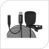 Wired Microphone Devia EM604 USB C 1.5m Smart Black
