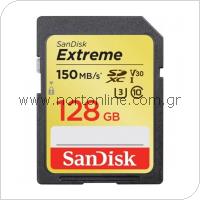 Κάρτα μνήμης SDXC C10 UHS-I  SanDisk Extreme 150MB/s 128GB