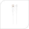 Καλώδιο Σύνδεσης USB 2.0 Foneng XS01 USB A σε USB C 3A 1m Λευκό