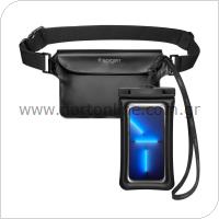 Universal Waterproof Case & Waist Bag Spigen A621 for Smartphones Black (1 pc)