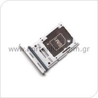 Sim & SD Card Holder Samsung A546B Galaxy A54 5G White (Original)