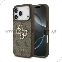 Θήκη PU Guess Apple iPhone 17 Pro Max Hardcase Big Logo 4G Καφέ