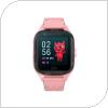 Smartwatch Maxlife MXKW-350 με GPS & 4G για Παιδιά Ροζ
