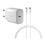 Travel Fast Charger Devia Suit RLC-381B 20W with Output USB C PD & USB C to Lightning Cable Smart 1m White