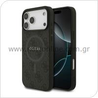 Θήκη PU Guess MagSafe Apple iPhone 17 Pro Max Ring Classic Logo 4G Μαύρο