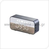 Φορητό Ηχείο Bluetooth - Ρολόι Dudao Y17 5W με Ραδιόφωνο FM Ασημί