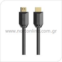 Καλώδιο HDMI 2.0 HP DHC-HD01 4K 18Gbps 1m Μαύρο