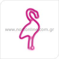 Neon LED Forever Light FLNE18 FLAMINGO (USB/Battery Operation & On/Off) Pink