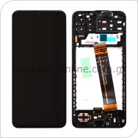 LCD with Touch Screen & Front Cover Samsung A137F Galaxy A13 4G Black (Original)