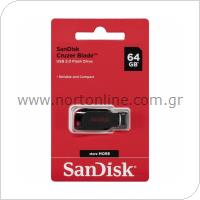 USB Flash Disk SanDisk Cruzer Blade SDCZ50 USB A 64GB Μαύρο