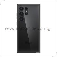 Θήκη TPU & PC Spigen Ultra Hybrid Samsung S918B Galaxy S23 Ultra 5G Διάφανο-Matte Μαύρο