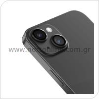 Προστατευτικό Κάλυμμα Αλουμινίου Full Face Devia για Τζαμάκι Κάμερας Apple iPhone 15/ 15 Plus Peak Μαύρο (2 τεμ)