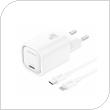 Travel Fast Charger Foneng EU69 with Output USB C PD 20W 3A & USB C to Lightning Cable 1m White
