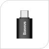 Adaptor Baseus Ingenuity Mini USB OTG Host Female to USB C Male Black