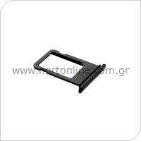 Βάση Κάρτας Sim Apple iPhone 7 Glossy Μαύρο (OEM)