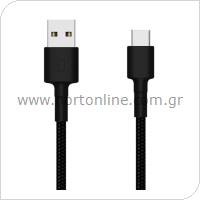 USB 2.0 Cable Xiaomi Mi Braided USB A to USB C SJX10ZM 1m Black