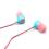 Hands Free Stereo inos 3.5mm Flatron II with Small Earphones Pink-Mint Green