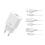 Travel Fast Charger XO L127 with USB A Output QC 3.0 18W White