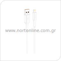Καλώδιο Σύνδεσης USB 2.0 Foneng XS01 USB A σε Lightning 2.4A 1m Λευκό