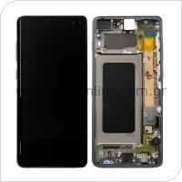 LCD with Touch Screen & Front Cover Samsung G975F Galaxy S10 Plus Black (Original)