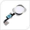 Καλώδιο Πλακέ με Εξωτερικό Κεντρικό Πλήκτρο Home Apple iPhone 6/ iPhone 6 Plus Λευκό (OEM)