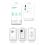 Travel Fast Charger Devia PD 30W & ShockProof Case & Tempered Glass Apple iPhone 15 Pro Pack White