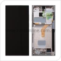 LCD with Touch Screen & Front Cover Samsung S908B Galaxy S22 Ultra 5G White (Original)