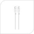 USB 2.0 Cable Foneng XS11 Braided USB C to USB C 60W 1m White