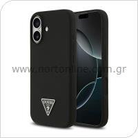 Θήκη Σιλικόνης Guess MagSafe Apple iPhone 17 Triangle Logo Μαύρο