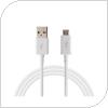 Καλώδιο USB 2.0 Samsung ECB-DU4AWE USB A σε Micro USB 1m Λευκό (Ασυσκεύαστο)