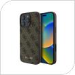 Θήκη PU Guess Apple iPhone 16 Pro Hardcase Classic Logo 4G Καφέ