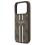 Θήκη PU Guess MagSafe Apple iPhone 17 Pro Hardcase Printed Stripes 4G Καφέ