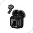 True Wireless Ακουστικά Bluetooth Wiwu Ghost TWS11 Διάφανο-Μαύρο